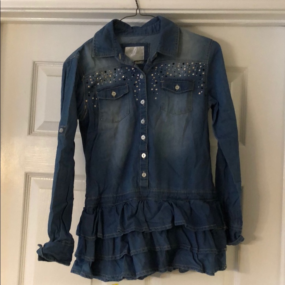 Girls Justice denim top size 12